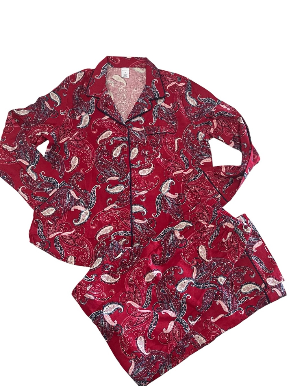 Liz‎ Claiborne Pajama Set medium red paisley